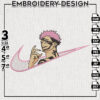 Nike Sukuna Smile Embroidery Design, Jujutsu Kaisen Embroidery Files, Machine Embroidery Digital download