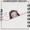 Nike Nezuko Demon Slayer Embroidery Design, Anime Character Embroidery Files, Machine Embroidery Digital Download