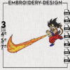 Nike Goku Dragon Ball Embroidery Design, Anime Character Embroidery Files, Machine Embroidery Pattern, Digital Download