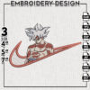 Nike Goku Ultra Instinct Embroidery Designs, Dragon Ball Machine Embroidery Files, Embroidery PES DST JEF Files