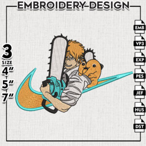 Chainsaw Man Embroidery Design,Chainsaw man, Denji, Pochita Anime Embroidery Files, Machine Embroidery Digital Download