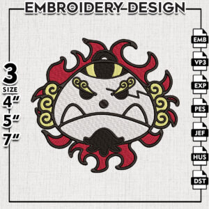 Jinbe Jolly Roger Embroidery File, Anime One Piece Machine Embroidery Design, Digital Download