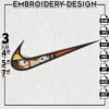 Monkey D Luffy Nike Embroidery Designs, Luffy Embroidery Files, One Piece Anime Machine Embroidery Pattern