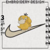 Nike Psyduck Embroidery Design, Pokemon Embroidery File, Anime Embroidery Design, Machine Embroidery, Instant Download