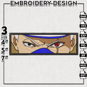 Kakashi Eyes Embroidery Design, Anime Eyes Embroidery, Anime Pes Design, Digital Download