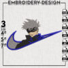 Nike Gojo Satoru Embroidery Design, Jujutsu Kaisen Embroidery Files, Anime Machine Embroidery, Digital download