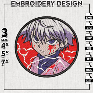 Killua Zoldyck Embroidery Designs / Hunter × Hunter character Embroidery Files