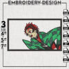 Kamado Tanjiro Embroidery Designs, Tanjiro Embroidery Files, Demon Slayer Machine Embroidery Files, Digital Download