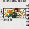 Tanjiro Fire Box Embroidery Design, Tanjiro Embroidery, Anime Design, Digital download