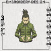 Anime Nara Shikamaru Embroidery File, Naruto Embroidery Design, Pes Files, Machine Embroidery, Digital Download