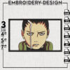 Shikamaru Embroidery Design, Naruto Anime Embroidery Files, Machine Design Pes Dst, Shikamaru Smoke Embroidery