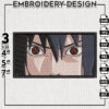 Sasuke Mangekyou Sharingan Embroidery Design, Anime Character Embroidery Pes Files, Machine Embroidery Digital Download