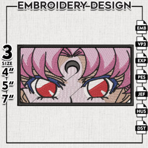Sailor Moon Eyes Embroidery Design, Sailor Moon Embroidery File, Anime shirt, Digital download