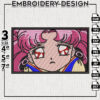 Sailor Moon Rectangle Embroidery Design, Sailor Moon Embroidery File, Anime Character Embroidery shirt, Digital download