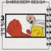 Saitama Anime Embroidery Design, One Punch Man Anime Embroidery File, Machine Embroidery Pes Files, Digital Download