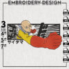 Saitama Punch Embroidery Design, One man punch Embroidery File, anime shirt, Digital download