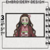 Nezuko Kamado Embroidery Design, Demon Slayer Embroidery File, Machine Embroidery Files, Digital download