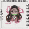 Nezuko Kamado Embroidery Design, Demon Slayer Embroidery File, Machine Embroidery Files, Digital download
