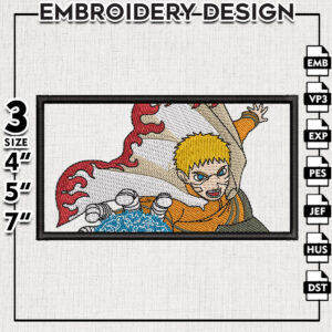 Uzumaki Naruto Embroidery Designs, Naruto Logo Embroidery Files, Naruto Machine Embroidery Pes Dst, Digital Download