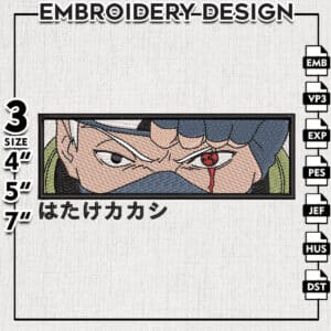 Anime Kakashi Hatake Eyes Embroidery Design