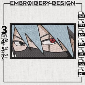 Anime Kakashi Naruto Embroidery Files / Kakashi Eyes Embroidery Designs /Anime Character / Machine Embroidery Files / Digital Download