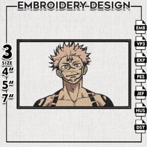 Ryomen Sukuna Embroidery Files / Jujutsu Kaisen character Embroidery Designs