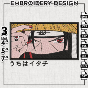 Uchiha Itachi Eyes Embroidery Design / Anime Naruto File / Naruto Character Designs / Digital Download