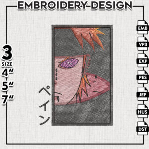 Pain Naruto Eyes Embroidery Files / Anime Embroidery Designs / Machine Embroidery Files / Digital Download