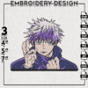Anime Satoru Gojo Embroidery Design / Anime Character Embroidery Files / Digital Download
