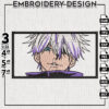Anime Gojo Satoru Embroidery Design / Jujutsu Kaisen Anime Embroidery Files / Manga Digital Download