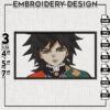Tomioka Giyu Embroidery Designs, Kimetsu No Yaiba Anime Embroider Files, Machine Embroidery Digital Download
