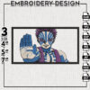 Akaza Embroidery Designs, Eren Anime Character Embroidery Files, Demon Slayer