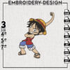 Monkey D Luffy Embroidery Design, Anime Character Embroidery Files, Manga machine embroidery, Digital Download