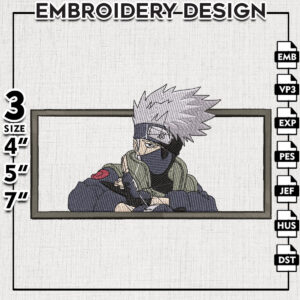 Hatake Kakashi Embroidery Design / Naruto Anime Embroidery File / Machine Embroidery Design / Digital Download تصميم تطريز هاتاكي كاكاشي / ملف تطريز أنمي ناروتو