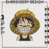 Funny Luffy Anime Character Embroidery Files, One Piiece Anime Embroidery Designs, Machine Embroidery Digital Download