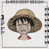 Funny Monkey Luffy Embroidery Designs, Luffy Anime Character Embroidery Files, One Piece Machine Embroidery, Digital Download