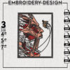 Eren Yeager Embroidery Design, Anime Character Embroidery Files, Machine Embroidery, Digital Download