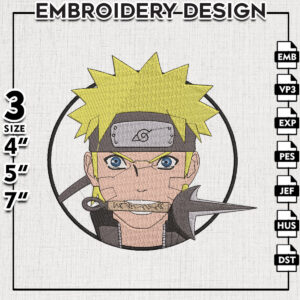 Uzumaki Naruto Embroidery Designs / Naruto Logo Embroidery Files / Naruto Machine Embroidery Pattern 