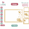 Ramadan Kareem dining tablecloths, مفارش سفرة رمضان كريم, Embroidery Design, Files Instant Download