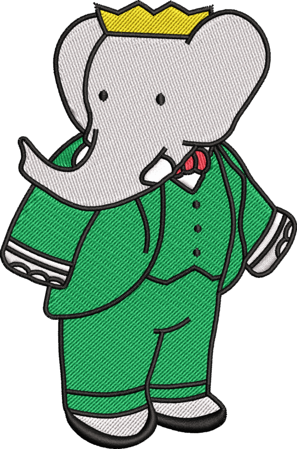 Babar Elephent Embroidery Designs,Babar Elephent free Embroidery Design, Files Instant Download