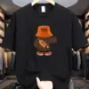 5E Men's 100% Cotton Cartoon, Teddy Bear Graphic Print T-shirt, Short Sleeve Crew Neck Tee, Men's Clothing For Summer