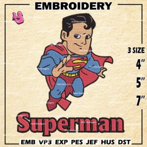 Superman Embroidery Designs, Superman Logo Embroidery Files, DC Comic Machine Embroidery Pattern, Digital Download