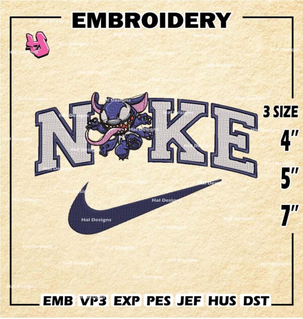 Nike Stitch As Venom Embroidery Designs, Stitch Logo Embroidery Files, Marvel Comics Machine Embroidery Pattern