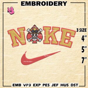 Nike Portgas D. Ace Machine Embroidery Pattern, One Piece Embroidery Designs, Logo Embroidery Files, Digital Download