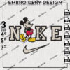 Mickey Mouse Swoosh Nike Embroidery Files, Just Do It Nike Swoosh Embroidery Design, Disney Nikee Co Embroidery, Machine Embroidery, Digital Download