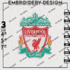 Liverpool Football Team Embroidery Design, Premier League Embroidery files, EPL Liverpool Logo, Digital Download