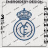 Real Madrid Logo Embroidery Design, La Liga Embroidery files, La Liga Real Madrid Teams, Football, Digital Download