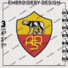AS Roma Logo Embroidery Design, Serie A Embroidery files, Serie A AS Roma Teams, Football, Digital Download