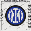 Inter Milan Embroidery Design, Serie A Embroidery files, Serie A Internazionale Teams, Football, Digital Download
