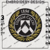 Udinese Calcio Embroidery Design, Serie A Embroidery files, Serie A Udinese Calcio Teams, Football, Digital Download